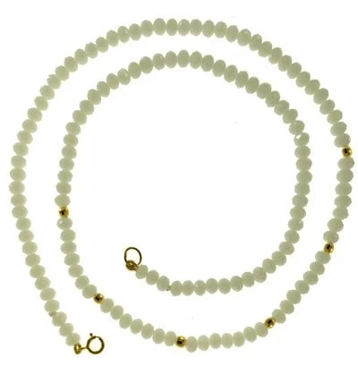 Collana Catenina Cristalli Donna Oro Giallo 18 Kt Carati Ct 750 10,50 Gr - immagine 2