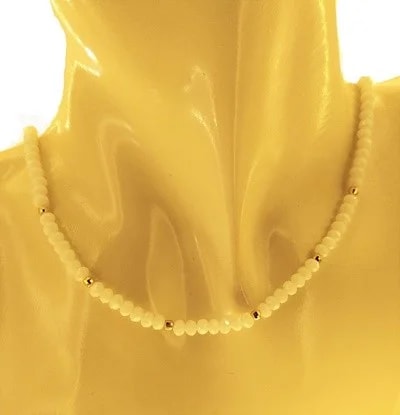 Collana Catenina Cristalli Donna Oro Giallo 18 Kt Carati Ct 750 10,50 Gr - immagine 4