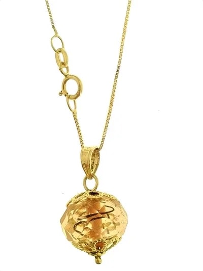 Collana Catenina Cristallo di Murano Donna Oro Giallo 18 Kt Carati Ct 750 2,70Gr - immagine 7