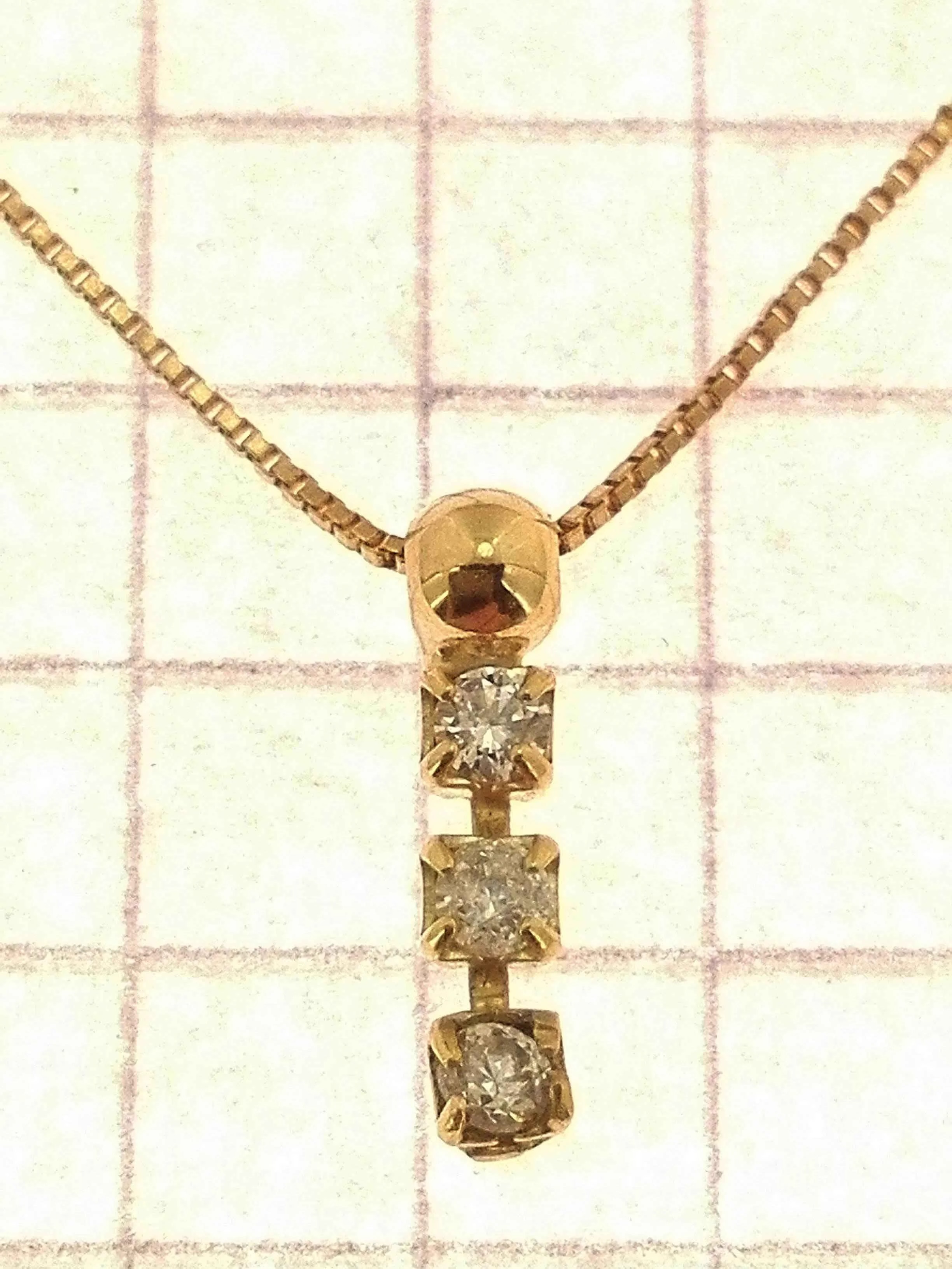 Collana Catenina Donna Trilogy Oro Giallo 18 kt Carati Ct 750 Con Zirconi Gr1,55 - immagine 3