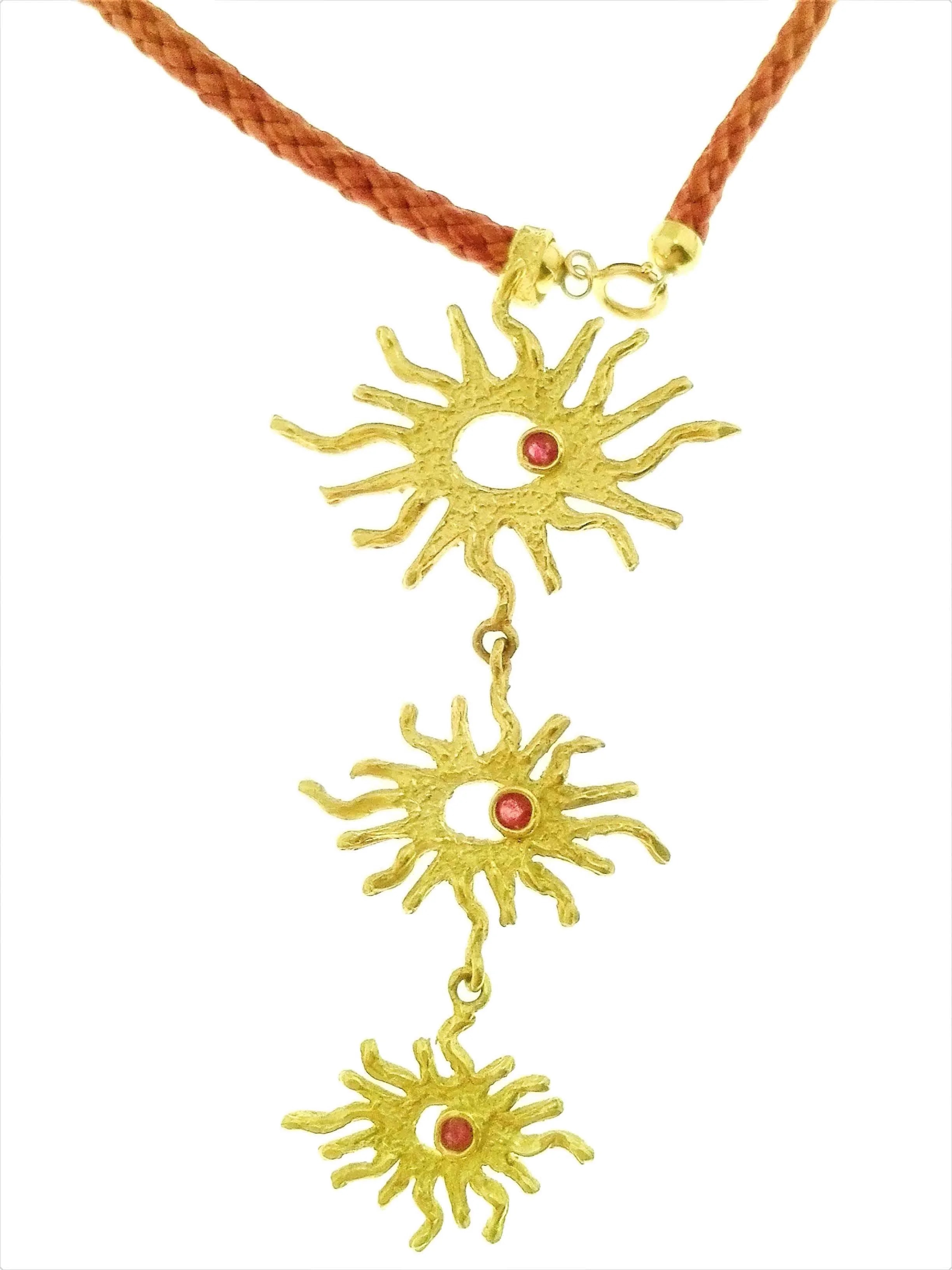 Collana Catenina Girocollo Donna Oro Giallo 18 kt Carati Ct 750 7,10 Gr Rubini