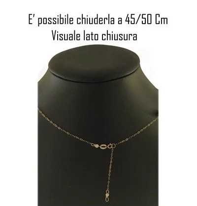 Collana Catenina Girocollo Perle 45/50 Cm Donna Oro Giallo 18 kt Carati Ct 750 - immagine 5
