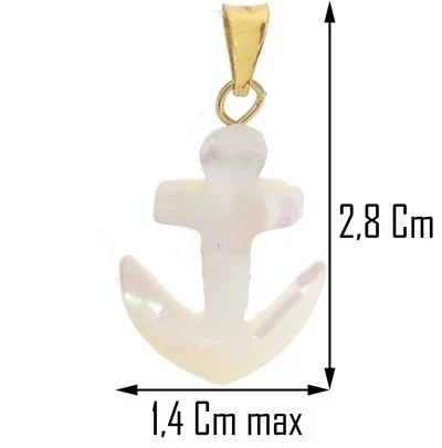 Collana Catenina Pendente Ancora Donna Giallo 18 kt Carati 750 - immagine 3