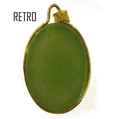 Collana Catenina Pendente Cabochon Donna Oro Giallo 18 Kt Carati Ct 750 3,50 Gr - immagine 3