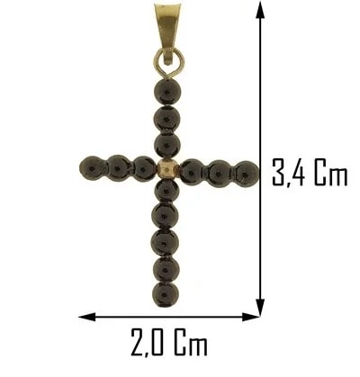 Collana Catenina Pendente Croce Uomo Donna Oro Giallo 18 kt Carati Ct 750 1,55 Gr - immagine 4