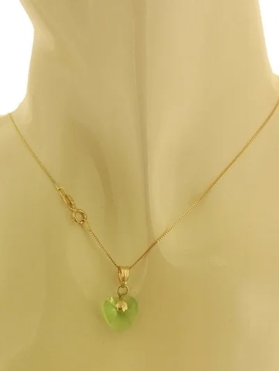 Collana Catenina Pendente Cuore 8 Colori Oro Giallo Donna 18 Kt Carati Ct 750 - immagine 12