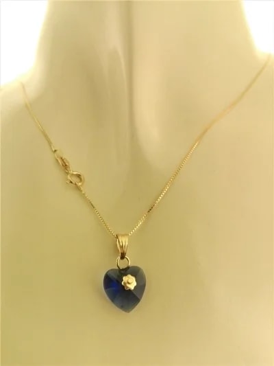 Collana Catenina Pendente Cuore 8 Colori Oro Giallo Donna 18 Kt Carati Ct 750 - immagine 10