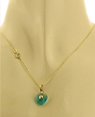 Collana Catenina Pendente Cuore 8 Colori Oro Giallo Donna 18 Kt Carati Ct 750 - immagine 16