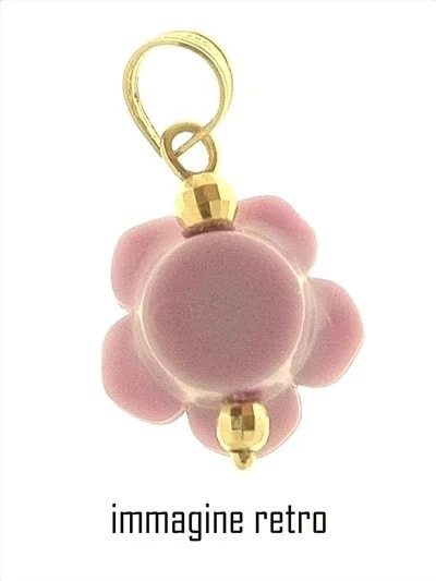 Collana Catenina Pendente Fiore 7 colori Donna Oro Giallo 18 Kt Carati Ct 750 1,50Gr - immagine 9