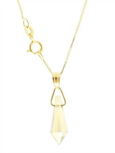 Collana Catenina Pendente Prisma 7 Colori Oro Giallo Donna 18 Kt Carati Ct 750 - immagine 2