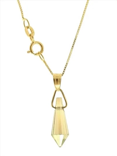 Collana Catenina Pendente Prisma 7 Colori Oro Giallo Donna 18 Kt Carati Ct 750 - immagine 5