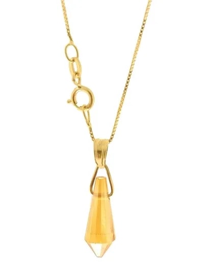 Collana Catenina Pendente Prisma 7 Colori Oro Giallo Donna 18 Kt Carati Ct 750 - immagine 7