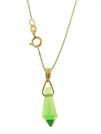 Collana Catenina Pendente Prisma 7 Colori Oro Giallo Donna 18 Kt Carati Ct 750 - immagine 6