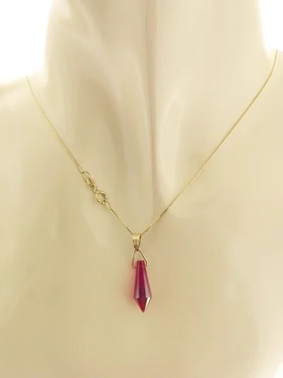Collana Catenina Pendente Prisma 7 Colori Oro Giallo Donna 18 Kt Carati Ct 750 - immagine 9