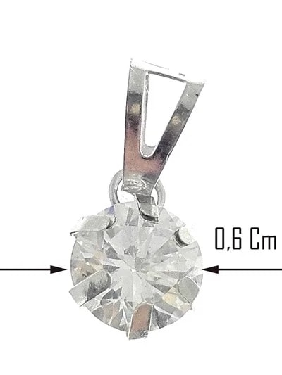 Collana Catenina Pendente Punto Luce Donna Oro Bianco 18 Kt Carati Ct 750 1,25 Gr - immagine 4