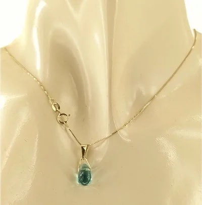 Collana Catenina Pendente Punto Luce Solitario Donna Giallo 18 kt Carati 750