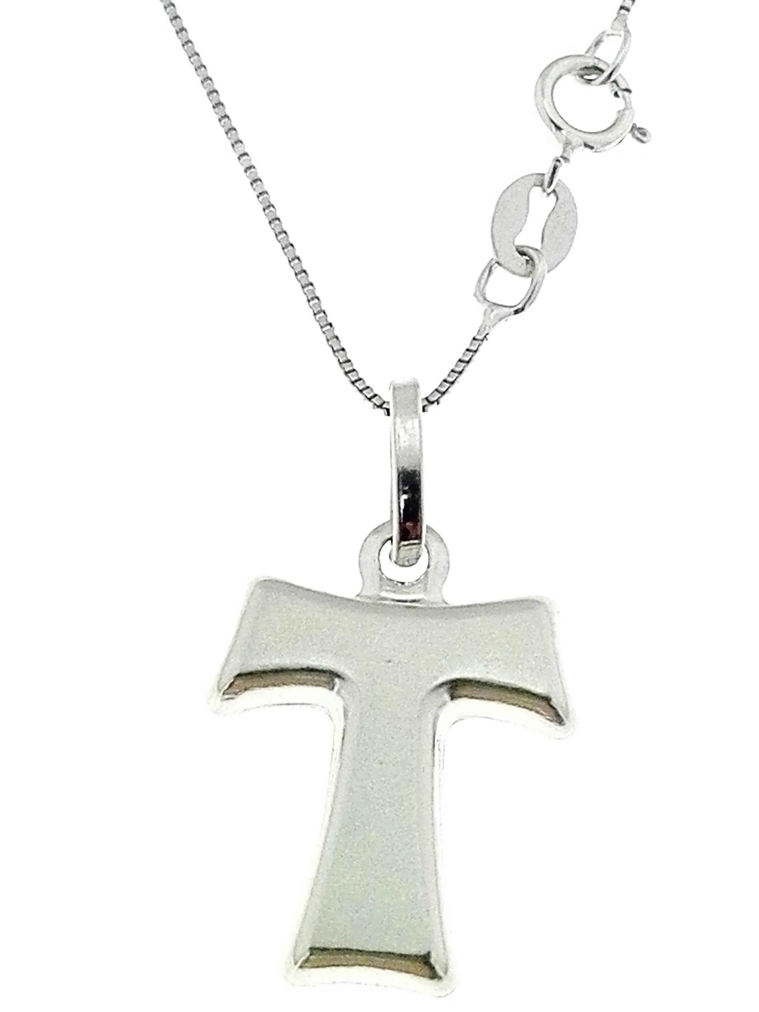 Collana Catenina Pendente Tao Uomo Donna Oro Bianco 18 Kt Carati Ct 750 1,50 Gr