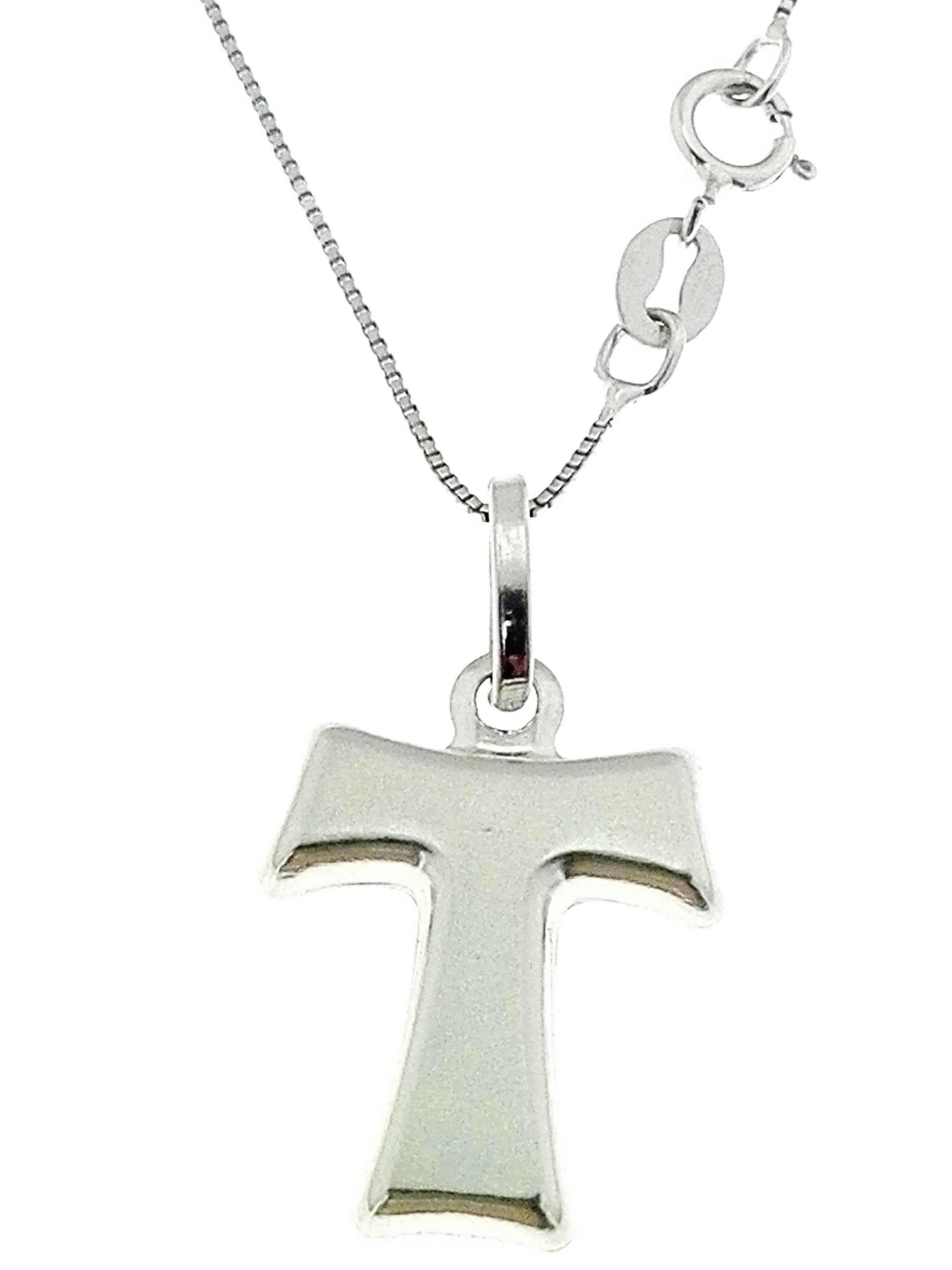 Collana Catenina Pendente Tao Uomo Donna Oro Bianco 18 Kt Carati Ct 750 1,50 Gr