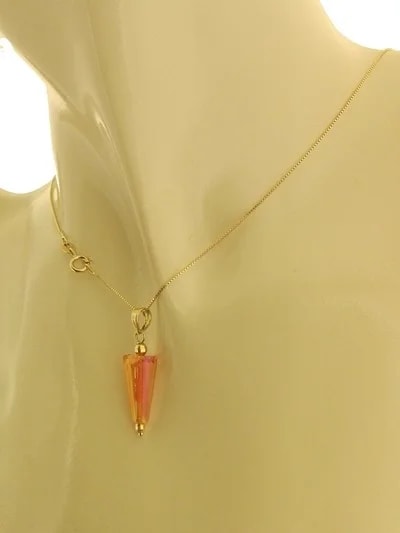 collana catenina Solitario 3 Colori oro Giallo Donna 18 Kt Carati 750 - immagine 2