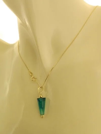 collana catenina Solitario 3 Colori oro Giallo Donna 18 Kt Carati 750