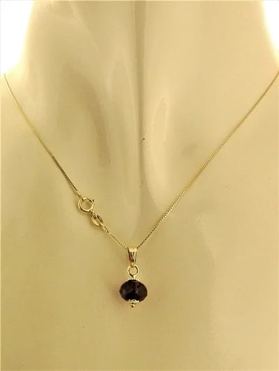 collana catenina Solitario Punto Luce 7 Colori oro Giallo Donna 18 Kt Carati 750 - immagine 2