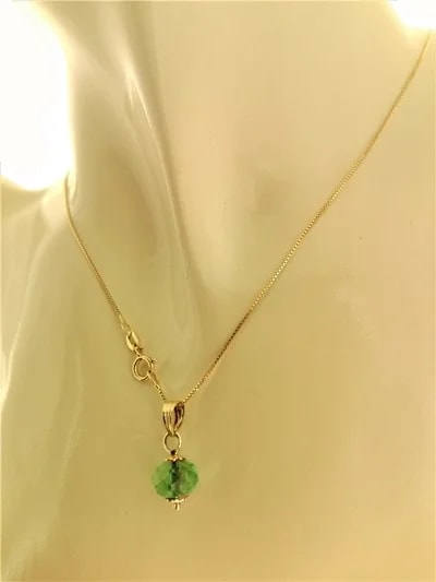 collana catenina Solitario Punto Luce 7 Colori oro Giallo Donna 18 Kt Carati 750 - immagine 3