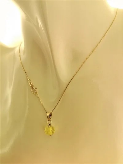 collana catenina Solitario Punto Luce 7 Colori oro Giallo Donna 18 Kt Carati 750 - immagine 4
