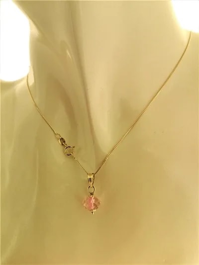 collana catenina Solitario Punto Luce 7 Colori oro Giallo Donna 18 Kt Carati 750 - immagine 6