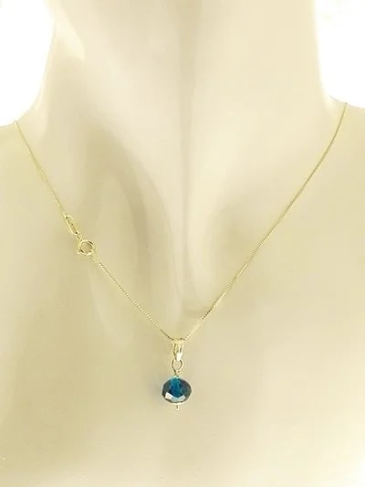 collana catenina Solitario Punto Luce 7 Colori oro Giallo Donna 18 Kt Carati 750 - immagine 7