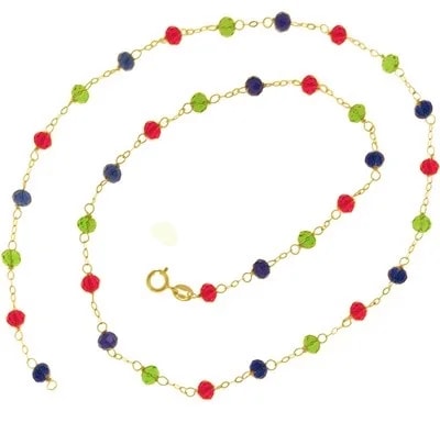 Collana Catena Catenina Unisex Oro Giallo 18 Kt Carati Ct 750 - immagine 3