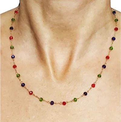 Collana Catena Catenina Unisex Oro Giallo 18 Kt Carati Ct 750 - immagine 2