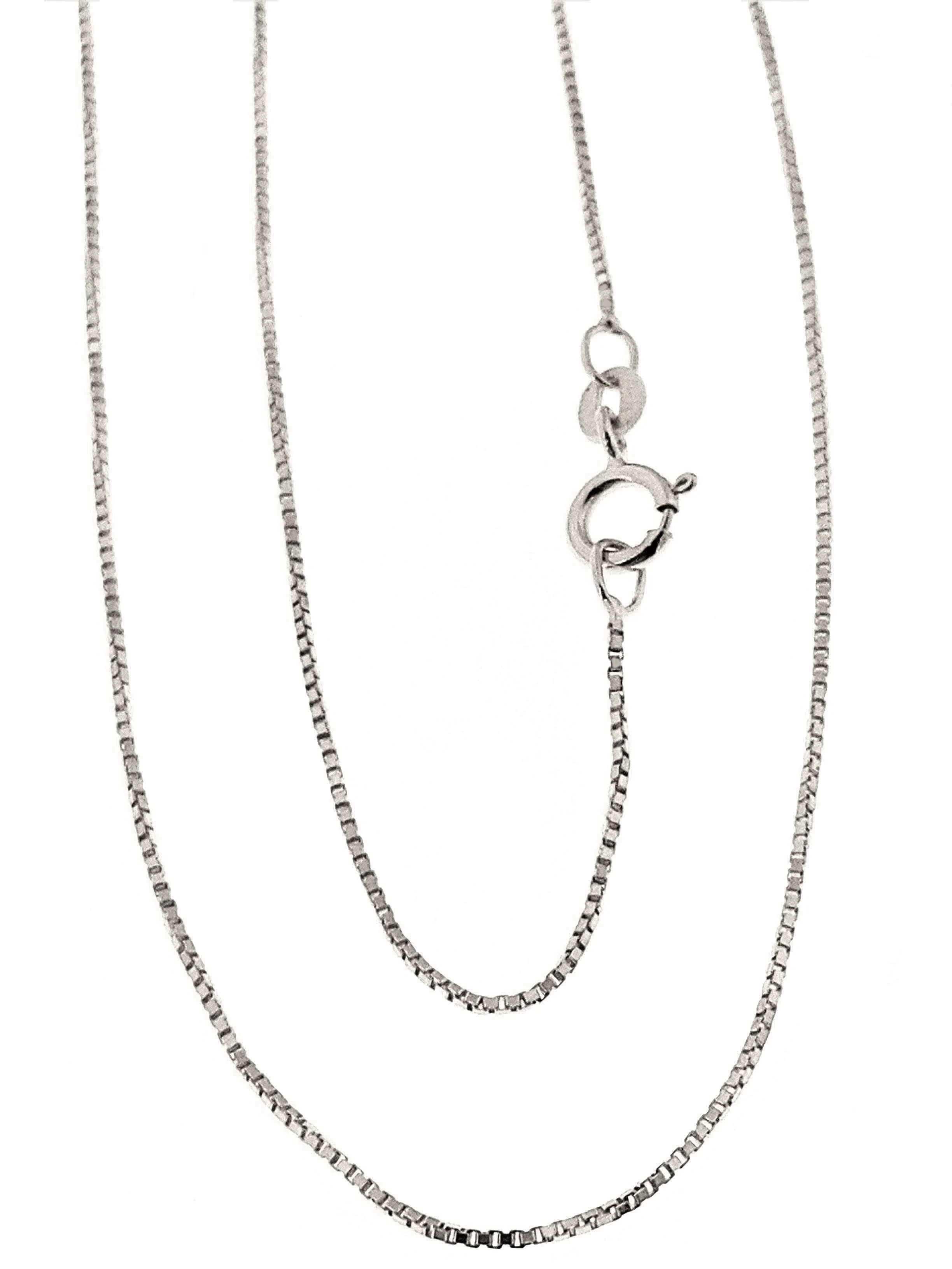 Collana Catenina Uomo Donna Veneziana Oro Bianco 18 Kt Carati Ct 750 0,70Gr 45Cm - immagine 2