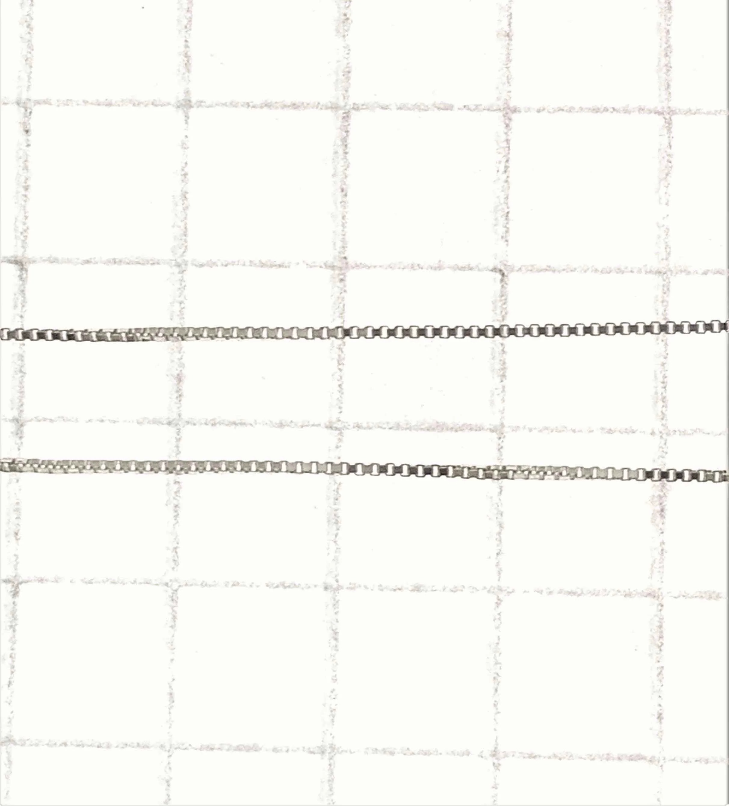 Collana Catenina Uomo Donna Veneziana Oro Bianco 18 Kt Carati Ct 750 0,70Gr 45Cm - immagine 3