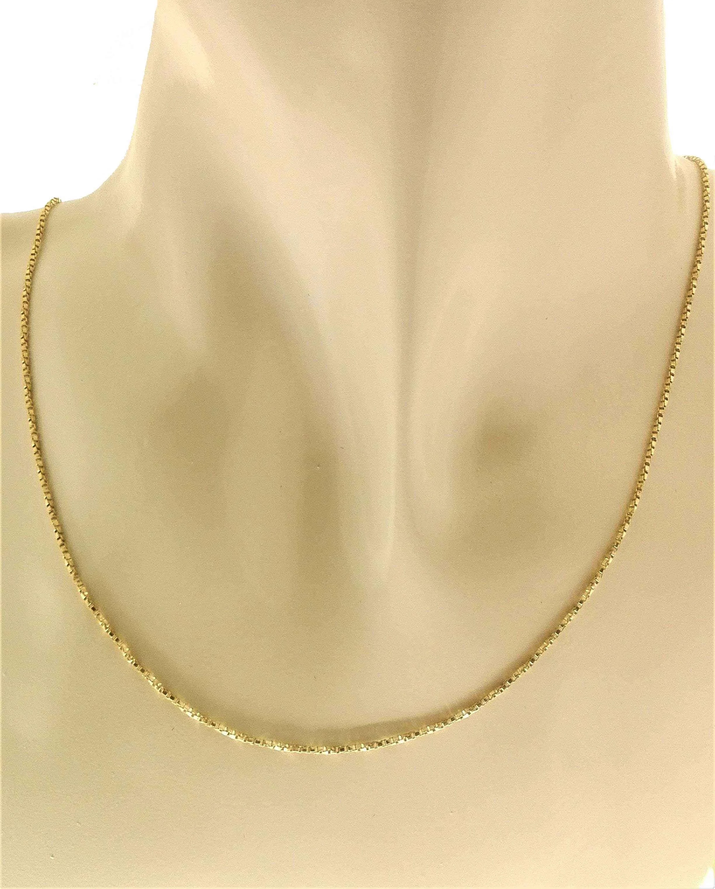 Collana Catenina Veneziana ad elica Oro Giallo 18 Kt Carati Ct 750 3,6gr Uomo Donna 47 Cm