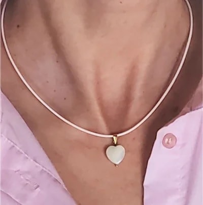 Collana Ciondolo Pendente Cuore Oro Giallo 18 Kt Carati Ct 750 1,2 Gr - immagine 2