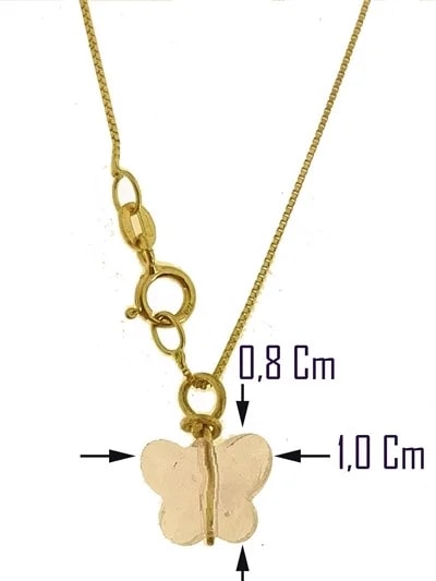 Collana Della Fortuna oro Giallo Donna 18 Kt Carati Ct 750 Farfalla - immagine 28