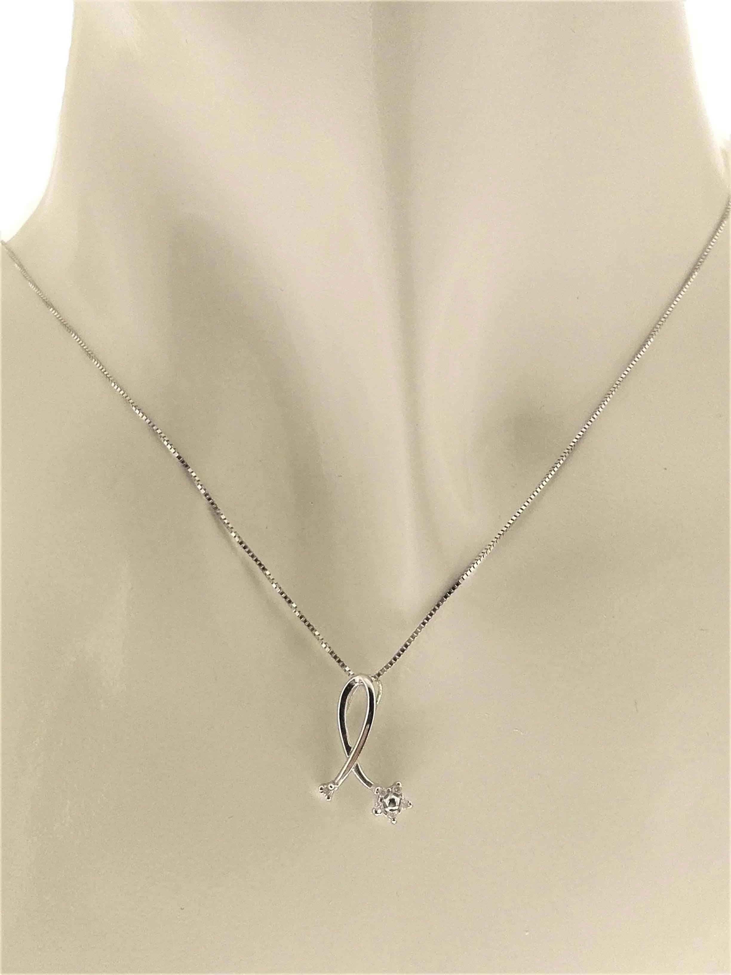 Collana Donna Diamanti Oro Bianco 18 kt Carati 750 COMETE GIOIELLI glb 464 - immagine 2
