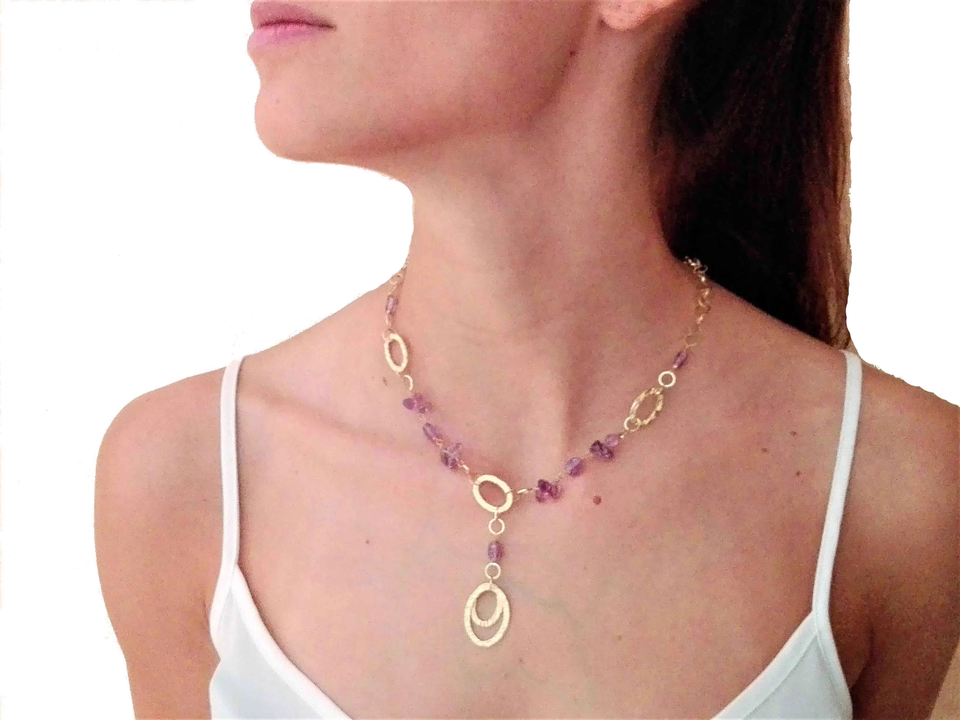 Collana Girocollo Collier Donna Oro Giallo 18 KT Carati Ct 750 7,60 Gr - immagine 2