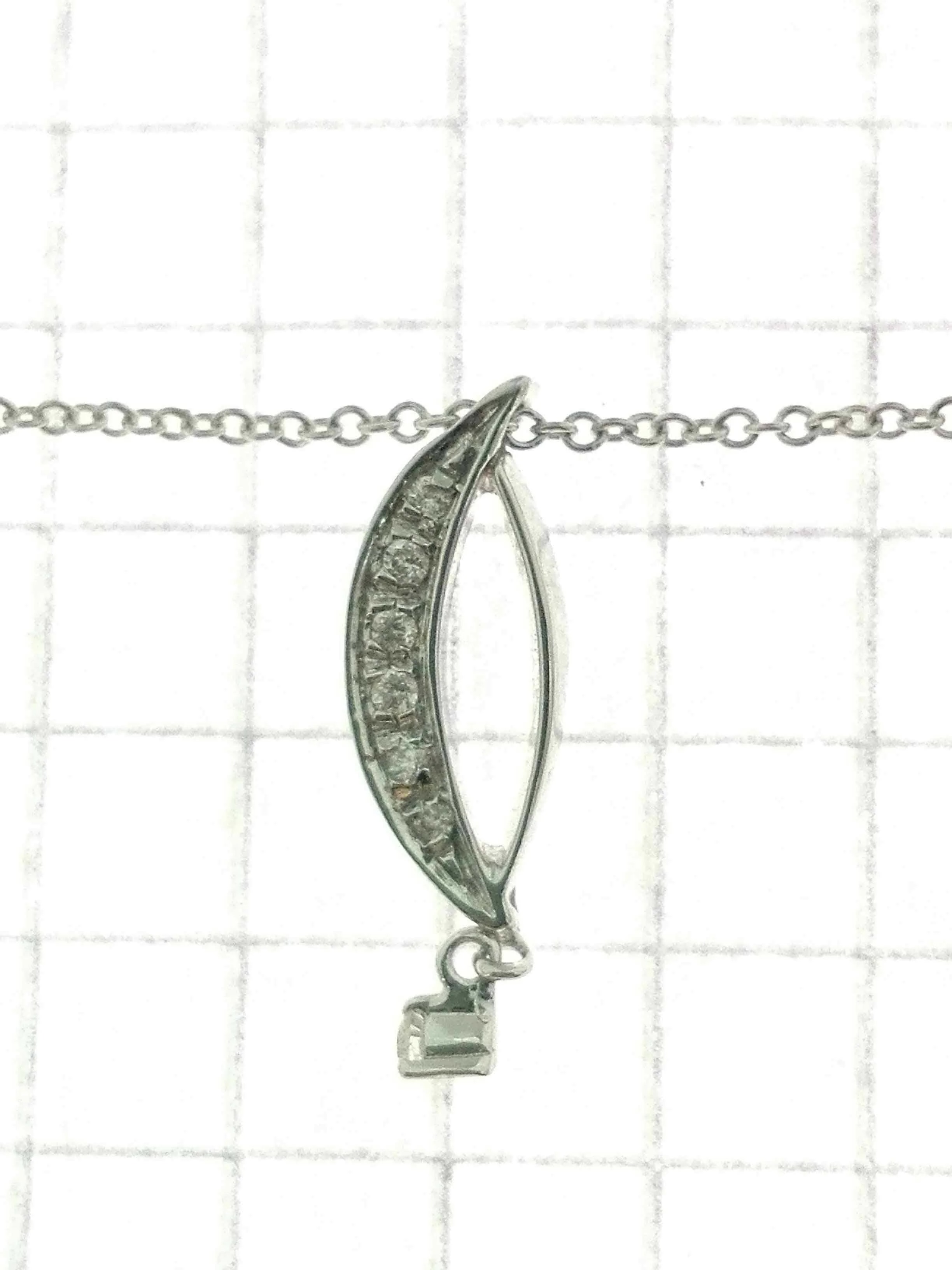 Collana Girocollo Donna Diamanti Oro Bianco 18 kt Carati COMETE 0,05 Ct - immagine 3