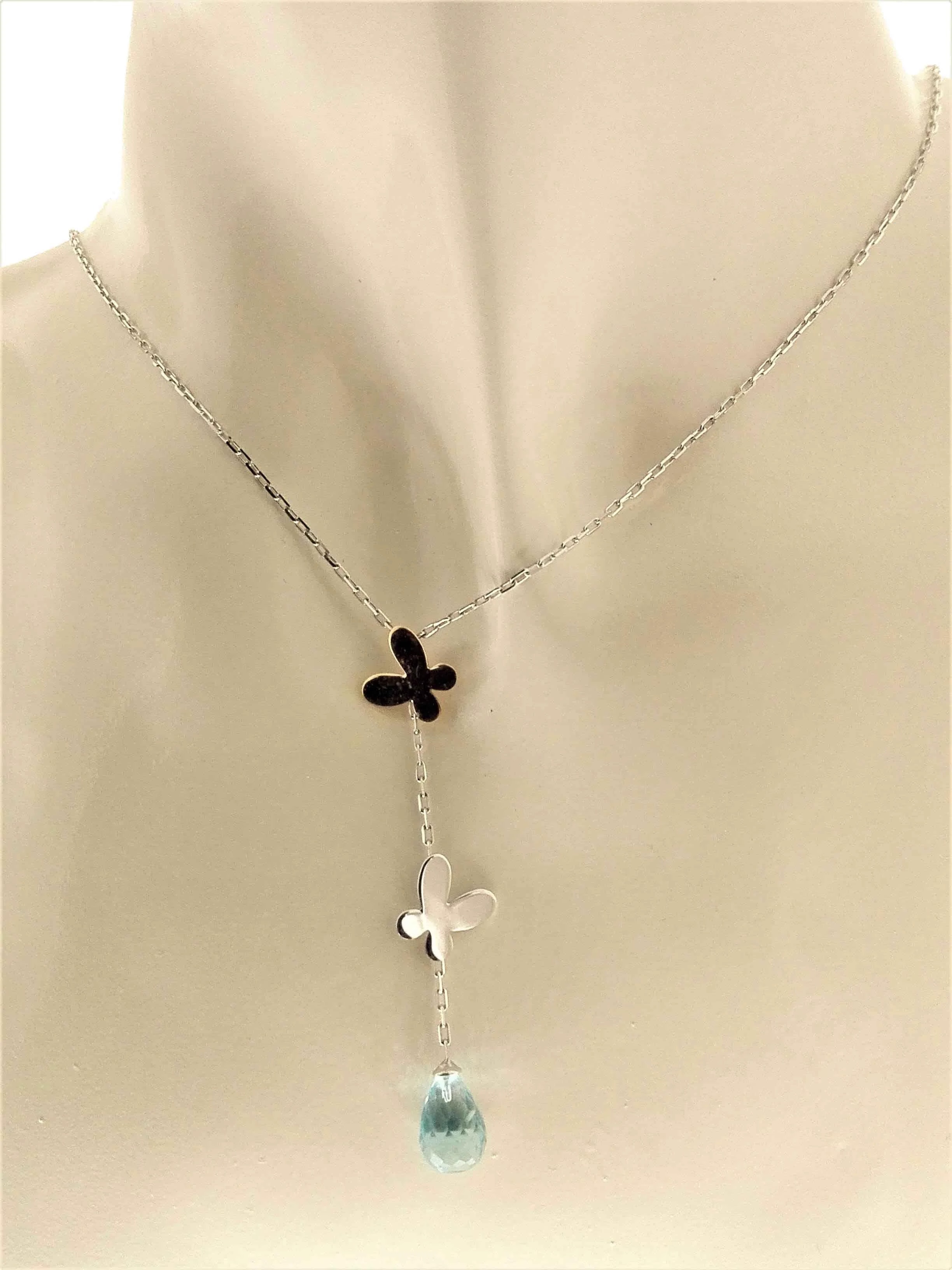 Collana Girocollo Pendente Oro Bianco Giallo 18 kt Carati Ct 750 Comete Gioiell