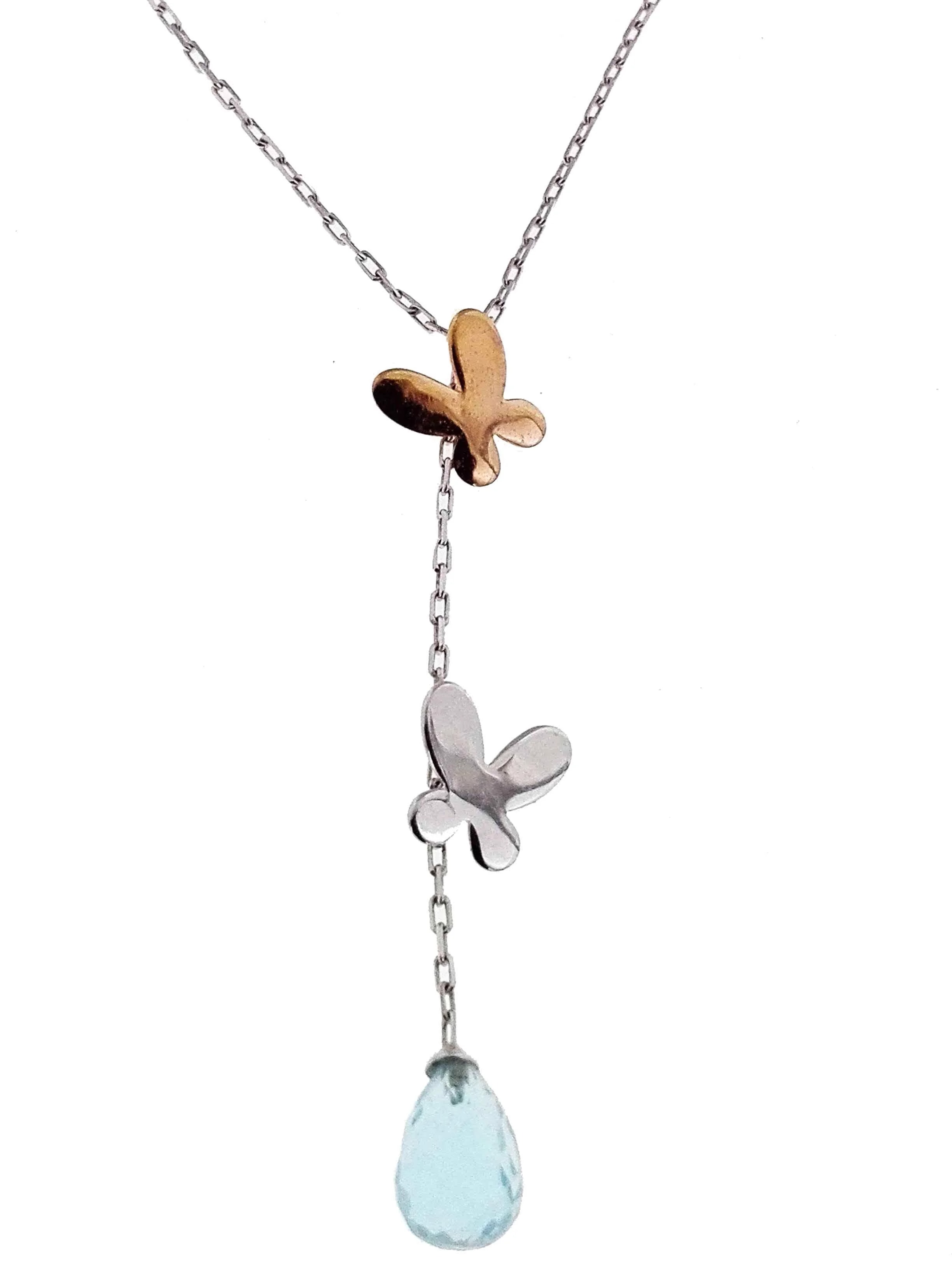 Collana Girocollo Pendente Oro Bianco Giallo 18 kt Carati Ct 750 Comete Gioiell - immagine 2