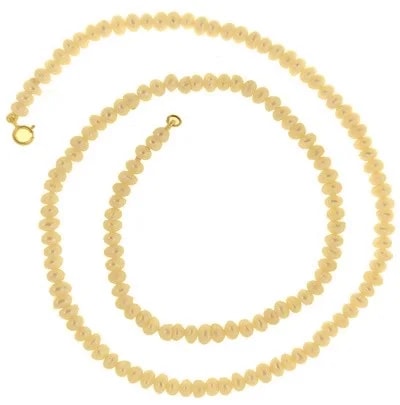 Collana Girocollo Donna 47 Cm Perle Barocche Oro Giallo 18 Kt Carati Ct 750 - immagine 2