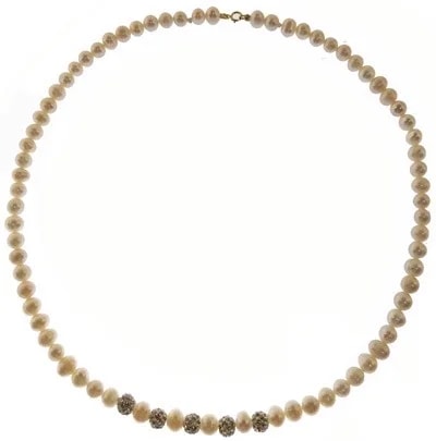 Collana Girocollo Perle Donna Oro Giallo 18 Kt Carati Ct 750 - immagine 4