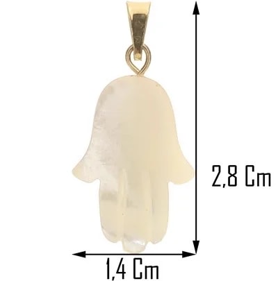 Collana Laccio Pendente Mano Fatima Donna Oro Giallo 18 kt Carati 750 1,40 Gr - immagine 3