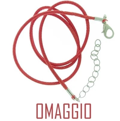 Collana Laccio Pendente Onice Donna Oro Giallo 18 kt Carati 750 2,20 Gr - immagine 4
