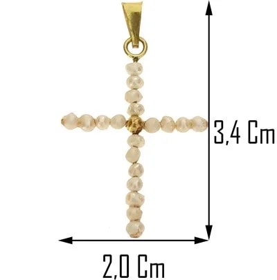Collana Laccio Pendente Perle Donna Oro Giallo 18 kt Carati 750 0,65 Gr - immagine 3