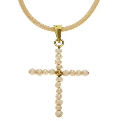 Collana Laccio Pendente Perle Donna Oro Giallo 18 kt Carati 750 0,65 Gr