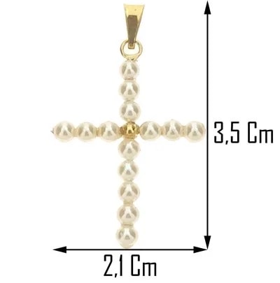 Collana Laccio Pendente Perle Donna Oro Giallo 18 kt Carati 750 0,95 Gr - immagine 2