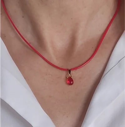 Collana Laccio Pendente Punto Luce Solitario Donna Giallo 18 kt Carati 750