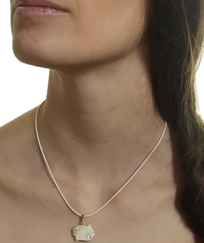 Collana Laccio Pesci uomo Donna Oro Giallo 18 kt Carati 750 - immagine 2